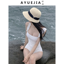 One-piece swimsuit womens summer Sexy cover slim 2022 new exploits conservative pure desire wind superior swimsuit