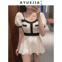 Swimsuit female summer fairy Air Conservative belly thin one-piece dress 2021 New Korean ins Wind hot spring swimsuit