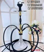 Arabic Water Smoke Full Range Bar KTV Zinc Alloy Glass Jug Silicone Tube Carbon Insulation BIG NUMBER SUIT 75 cm
