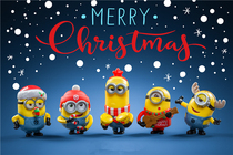 2018 Christmas KFC Little Yellow Man Toys Toy Stolen Milk Dads Paparazzi Doll Vocal Car Assembly Pendulum