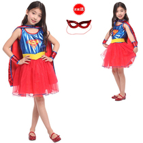 Halloween toddler costume female child Superman dress Christmas costume Hero League Superman princess dress