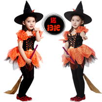 Halloween cosplay show costume children witch suit Magic Girl show costume Christmas witch