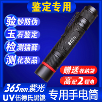 Line fire fluorescent agent detection pen banknote detector lamp special 365 violet light flashlight coin identification money detector can be charged