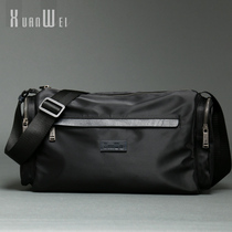 Xuan Mens Single Shoulder Bag Inclined Satchel Casual Mens Bag Oxford Cloth Waterproof Canvas Accessories Genuine Leather Sport Bag Multifunction