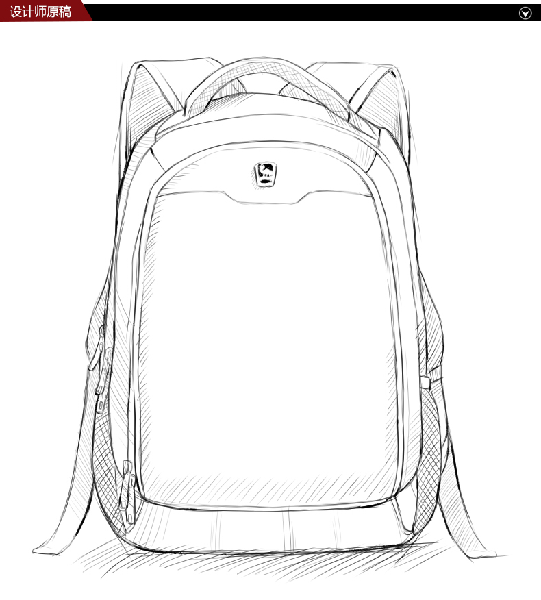 爱华仕商务休闲 双肩包 旅行背包 电脑双肩包 男女背包 4007