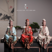 Hand for Purple Sand Guanyin Buddha Statue Zen of the Living Room Book Room Home Decoration Chinese Xuan Guan Guans Bodhisattva