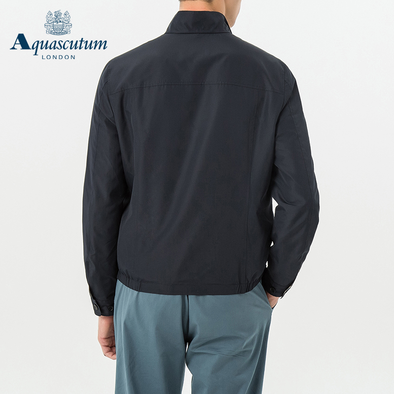 aquascutum/雅格狮丹男装双面穿外套2018新品基础款休闲夹克
