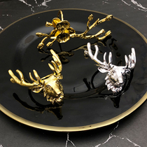 Boilerplate room hotel Dining Towels Button Upscale Eu Style Dining Ring Male Deer Small Bird Dining Button O-style Mouth Cloth Ring Wedding and Wedding Pendulum