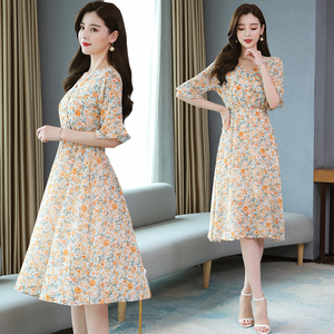 New Style Floral Chiffon Dress in summer 2020