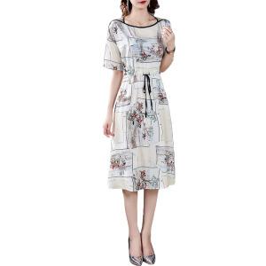 New mid length temperament print dress for summer 2020