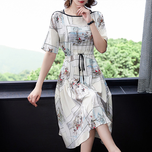 New mid length temperament print dress for summer 2020