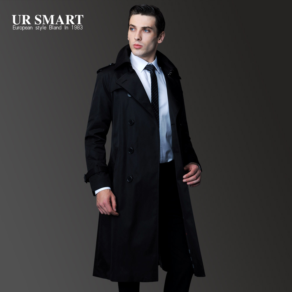 英伦风情修身立体剪裁男士风衣防风雨男士长款风衣正品男风衣