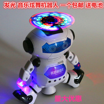 New electric luminous Music 360 degree rotating dancing robot childrens toy birthday gift gift toy