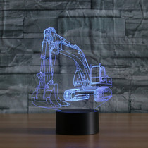 Excavator Seven Colors 3d Small Night Light Acrylic Led Bedroom Bed Head Light Up Night Table Lamp Desktop Atmosphere Decorative Lights