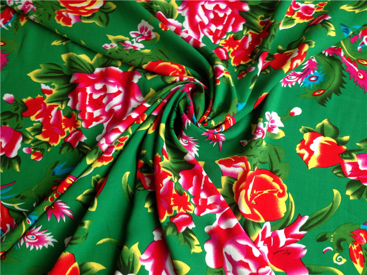 1.45米宽40支高档人造棉棉绸棉稠布料东北大花东北大花版被面花