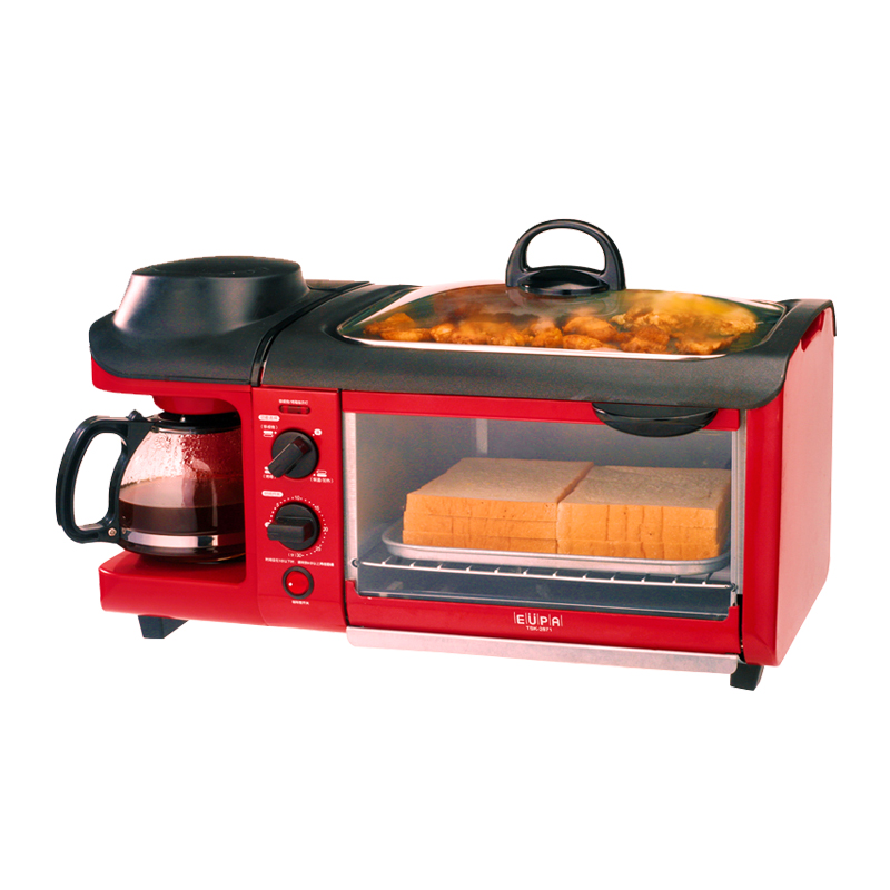 eupa / cankun family breakfast bar multi function automatic oven coffee machine iron plate three in one breakfast machine