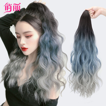 Horsetail wig female hair grab clamp fashion gradient curly new simulation high-tied waterfront fake horse tail