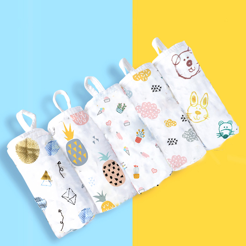 baby gauze towel, cotton, super soft orn handkerchief, face towel, children's small square towel, baby toddler saliva