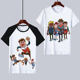 Anime sausage party eating chicken game around short-sleeved t-shirt children primary and secondary school students parent-child clothes men and women Anime sausage party eating chicken game around short-sleeved t-shirt children primary and secondary school students parent-child clothes men and women