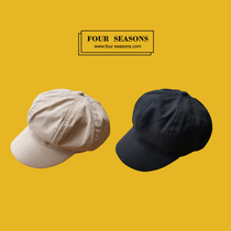 Japanese octagonal hat female Korean casual all-match apricot newsboy hat Black British four seasons Berle painter hat male