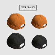 Four seasons parent-child melon skin hat mens Korean version of the couple hip-hop hat girls 246-year-old sailor hat yellow landlord hat tide