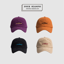 Korean version of the worn cap male spring Hong Kong style street trend brand hip-hop curved hat Japanese purple baseball hat female