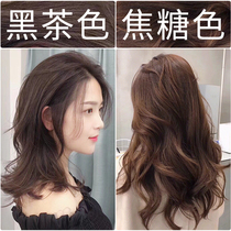 Caramel color hair dye cream women dye their own hair at home linen black tea pure milk tea color bubble plant 2021 new