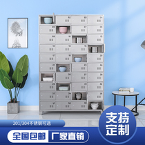 Stainless steel magnetic door canteen cupboard storage cabinet stainless steel lockable locker sterile purification workshop cabinet customization