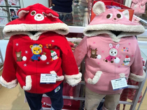 (Cap * plus velvet) 2021 Winter men and women baby snowflake snowman fleece hooded cotton sweater