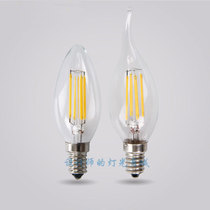Edison led candle bulb e14 small screw energy-saving ultra-bright light source 2W 4W warm citrine lamp bulb