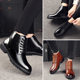 ເກີບຫນັງລະດູຫນາວຜູ້ຊາຍຊັ້ນສູງຫນັງແທ້ຂອງອັງກິດແບບ Martin boots business ເກີບສັ້ນບາດເຈັບແລະແບບເກົາຫຼີ velvet ເກີບຜູ້ຊາຍອົບອຸ່ນ