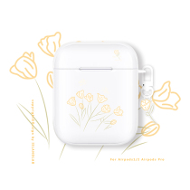Creative flower art airpods1 2 generation protective sleeves apply creative apple pro3 headphone shell personality transparent