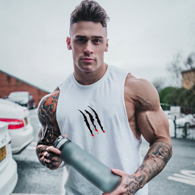Fitness vest male quick-drying loose muscle strength training vest basketball jersey sleeveless personality tide line and iron models Fitness vest male quick-drying loose muscle strength training vest basketball jersey sleeveless personality tide line and iron models