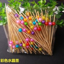 Fruit stick fruit fork disposable fruit flower stick bamboo stick creative art toothpick love stick snack stick string stick fork