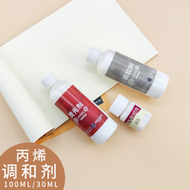 Recall acrylic pigment blending liquid water powder thinner 100ML art supplies acrylic painting seasoning medium liquid fluid painting flow aid material to increase the Sun resistance gloss