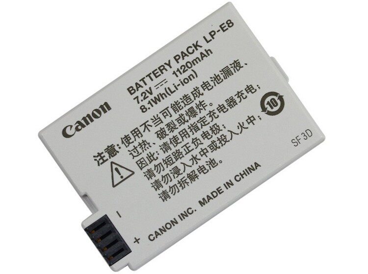 佳能lp-e8电池 550d 600d 650d 700d 单反相机电池