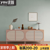 Modern minimalist vine choreography solid wood Shoe cabinet Nordic Dining Side Cabinet Living-room Home Leaning Wall Storage Small Family Style