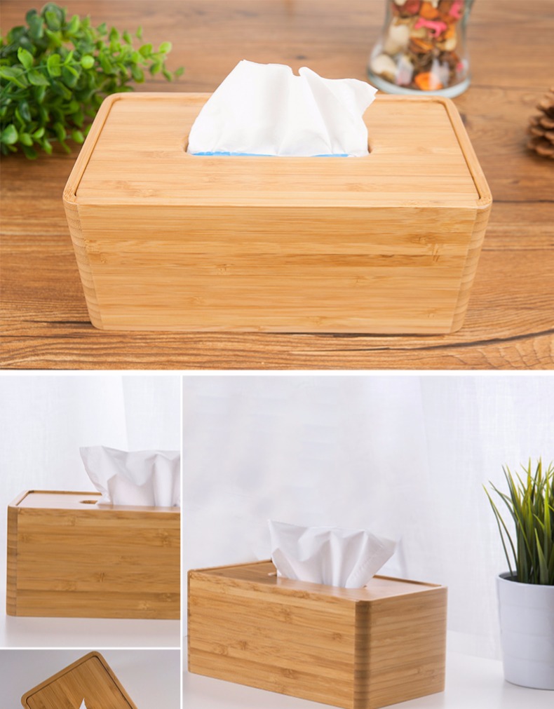 竹易家 厨房纸巾架实木餐巾纸架卷纸架创意纸巾座卫生纸架免打孔