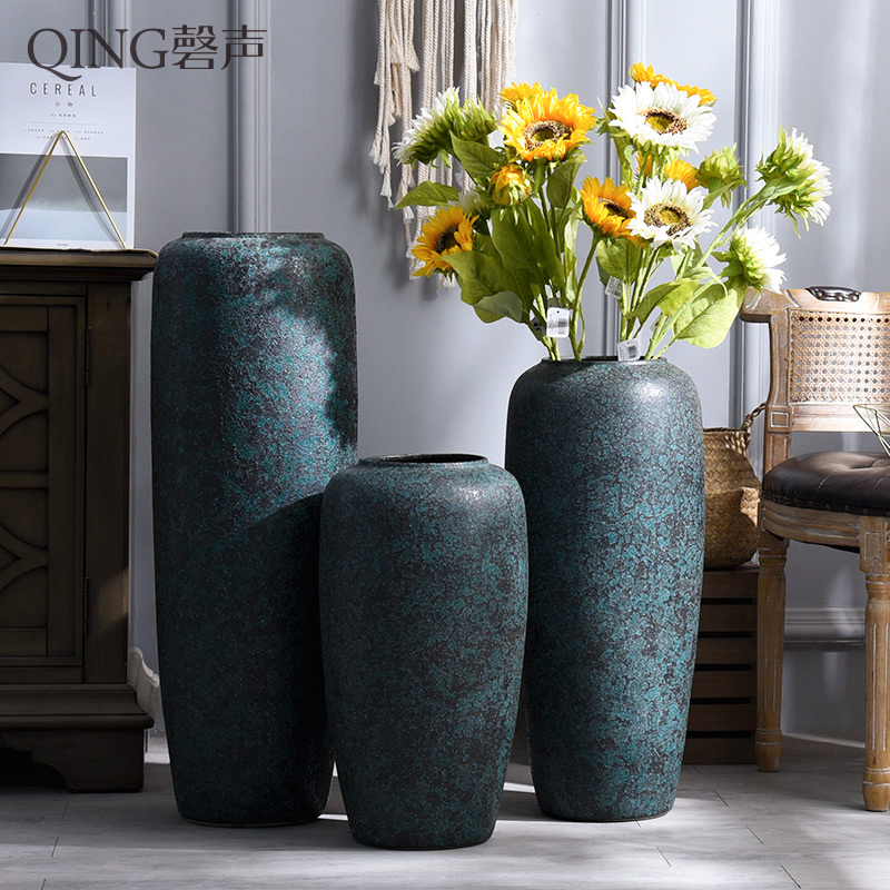 Large vases, dried flower decorations ceramics jingdezhen modern style furnishing articles sitting room ground flower arranging flower decoration