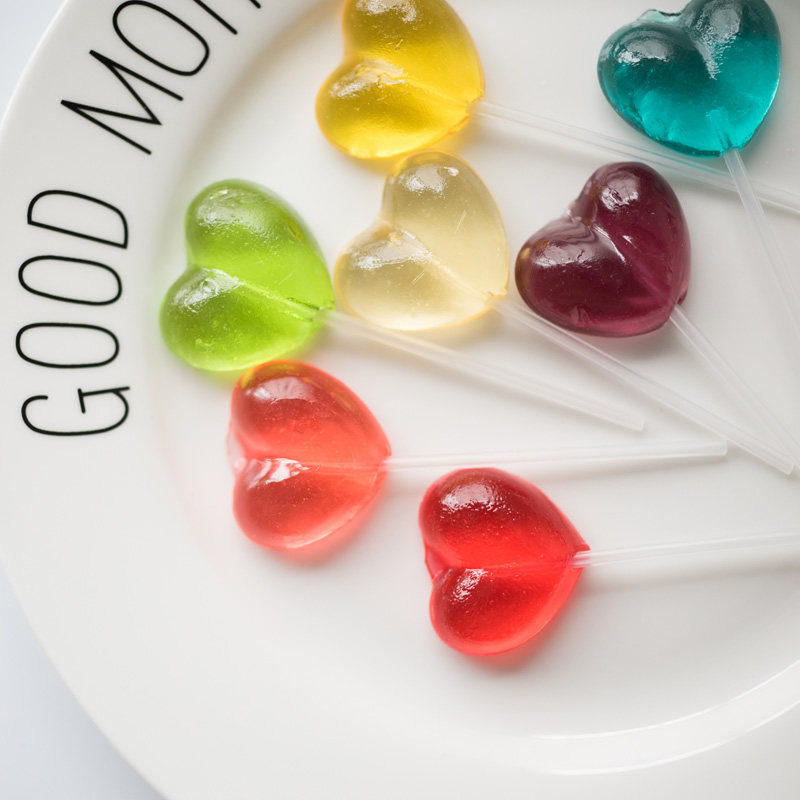 韩国进口糖果韩美禾啵乐乐爱心型果味棒棒糖