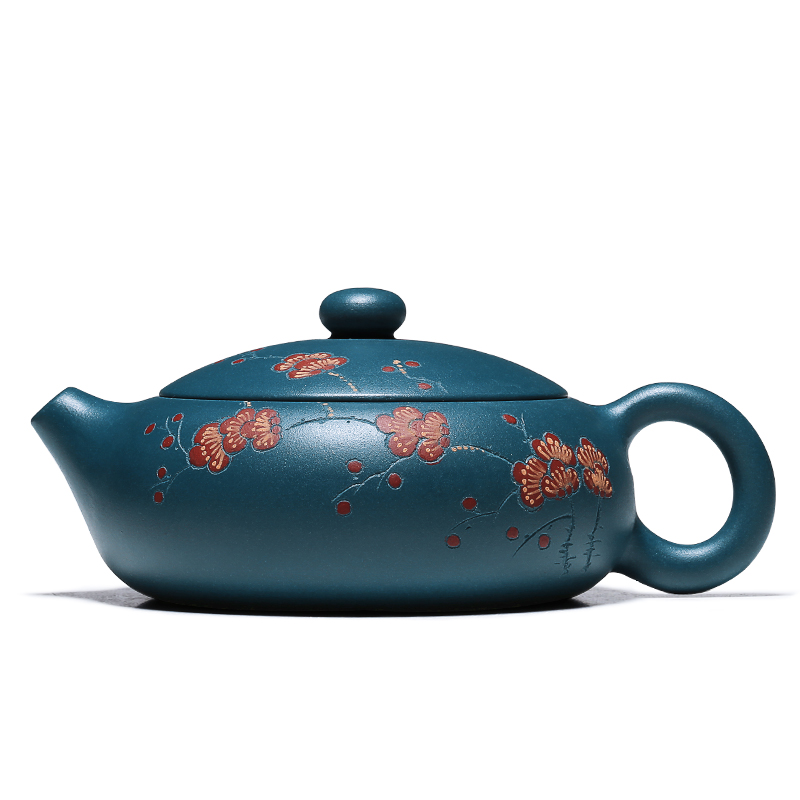 Mingyuan tea pot of yixing are it by pure manual undressed ore mud flat shih tzu kung fu the qing teapot authentic day