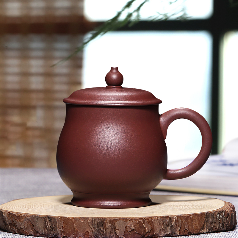 Mingyuan tea pot of yixing purple sand cup tea cup manually office of purple sand cup with cover personal cover cups of water