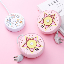 Creative multifunctional containing socket socket with USB porous panel wiring patch board student dorm cute