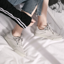 Fall New Ins Board Shoes Woman Han Edition Ulzzang Street Pat Original Juku Port Wind 100 Ride Chic Little White Shoes