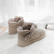 Ruoo Egg Winter Snowy Boots Woman New Fashion Warm Plus Suede Thickened Cotton Shoes 100 Hitch Short Barrel Students Winter Short Boots