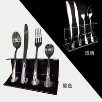 Transparent acrylic knife and fork display stand Exhibition tableware display stand Spoon base