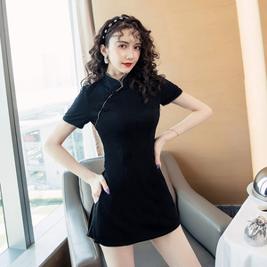 Japanese and Korean Style Sexy original design improved cheongsam fashionable two piece dress