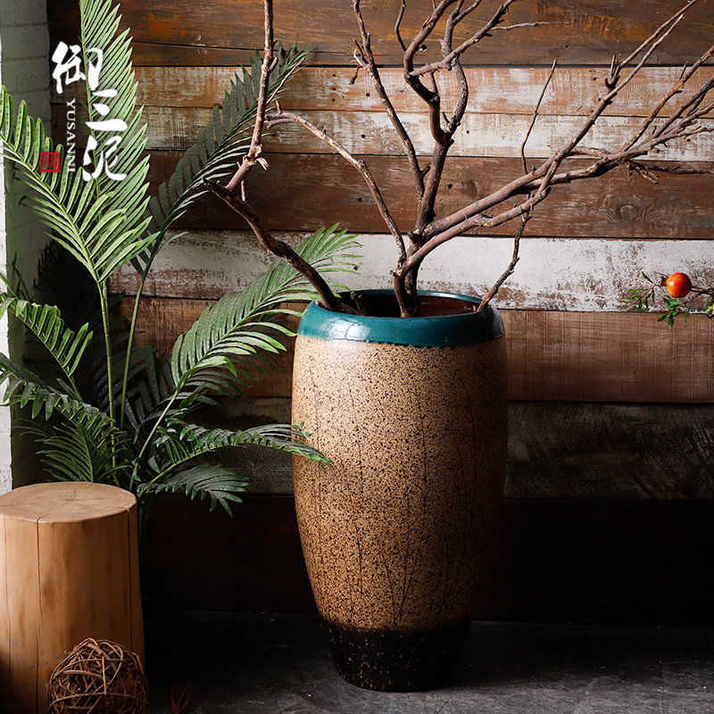 Jingdezhen ceramic of large vases, dried flower decoration flower arranging furnishing articles and heavily Chinese style restoring ancient ways pottery porcelain flowerpot