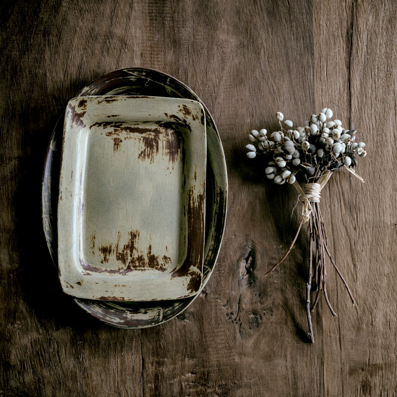 Imperial Japanese three creative flower mud expressions using bowl of rectangular plate plate tableware restoring ancient ways of jingdezhen up special - shaped plate by hand