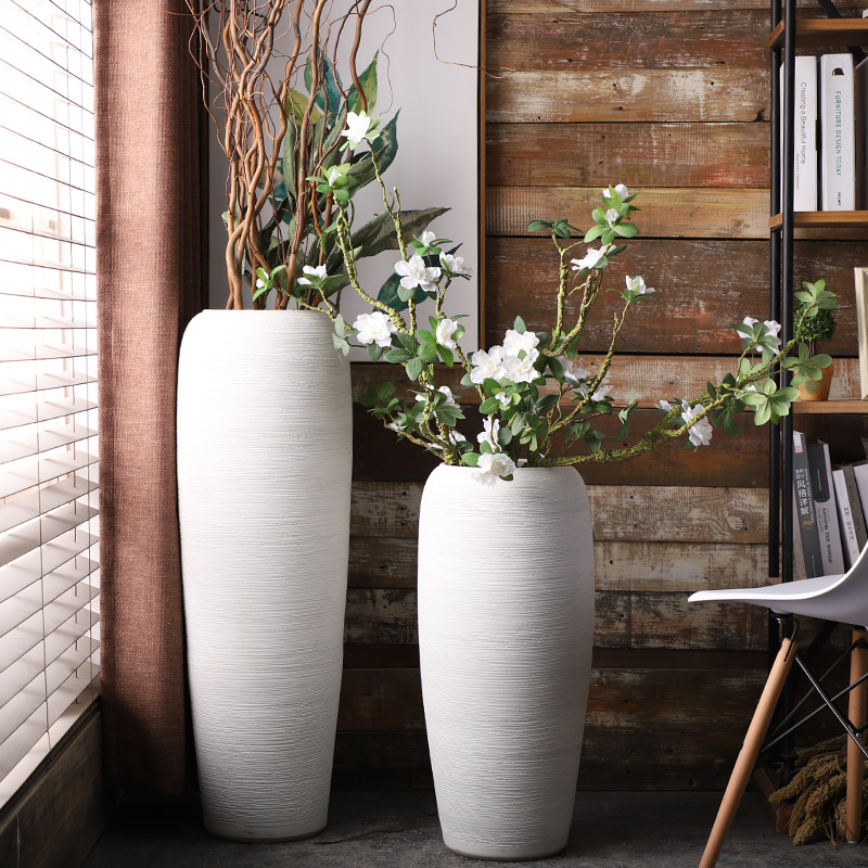 Nordic breeze ground ceramic vase planting dry flower is placed contracted and I sitting room flower arranging flowers large household decoration